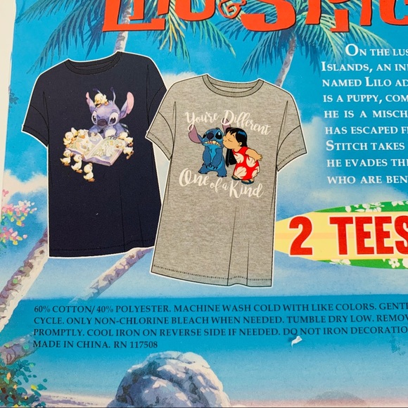 Lilo & Stitch t shirt gift set with 2 graphic tees - Picture 4 of 4